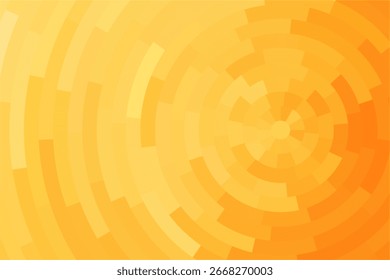 Strahlend orangefarbene konzentrische Kreise Hintergrund. Mosaikkreismuster für Grafikdesign. 