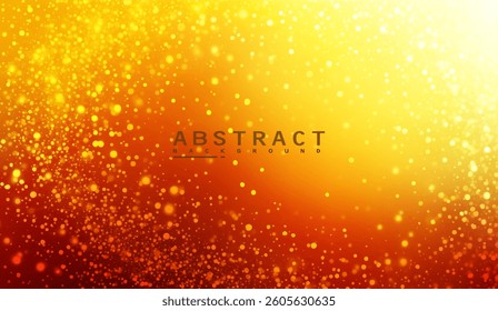 Radiant Particles: An Abstract Design with a Warm Gradient and Sparkling Light Effects for Modern Visual Projects, Evoking Warmth and Energy
