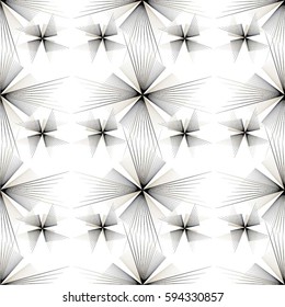 Radiant pattern in the lines, elegant background, seamless vector.