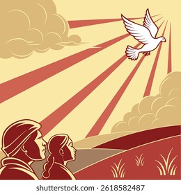  Pentecostes Radiante Domingo Espírito Santo Fundo