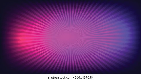 Radiant pink and purple abstract background with glowing rays and starburst design