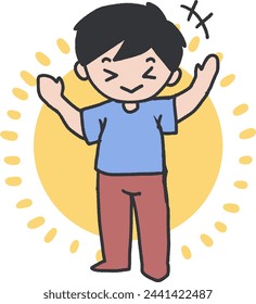 Radiant Positivity Glee and Glow in Warm Light Art Vector. Ideal for children's rooms, educational materials, or any space that seeks to inspire positivity and joy.