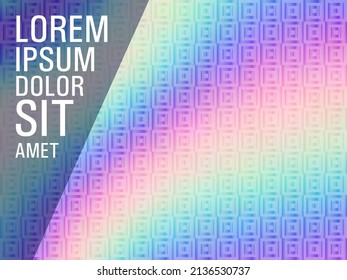 Diseño vectorial holográfico de brillo de afiche radiante. Resumen de elementos de diseño gráfico. Fondo de gradiente del holograma del fallo del aceite para el afiche.