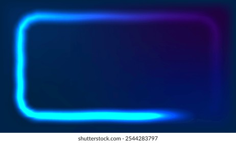 Quadro de retângulo radiante com efeitos brilhantes. Adequado para web, mídias sociais e projetos de design.