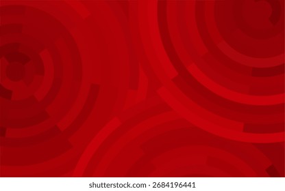 Fondo de círculos concéntricos rojos radiantes. Patrón circular de mosaico para el Diseño gráfico.
