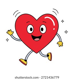 Un radiante corazón rojo se eleva, brillando con una luz vibrante, dejando un rastro de calidez y pasión mientras flota libremente, capturando la esencia ardiente del amor en movimiento.
