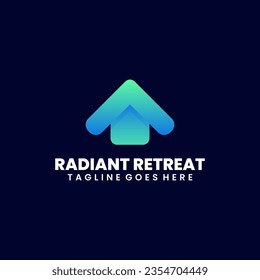 radiant retreat logo design colorful