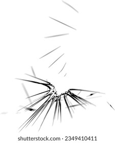 A radiant shift framed by the finest strokes moving along a swirling path. Corner edging. Vector.