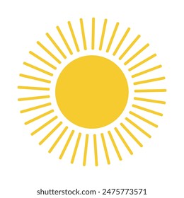 Radiant Simplicity: Minimalistic Sun Icon Design