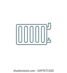 Radiant space heater linear icon concept. Radiant space heater line vector sign, symbol, illustration.