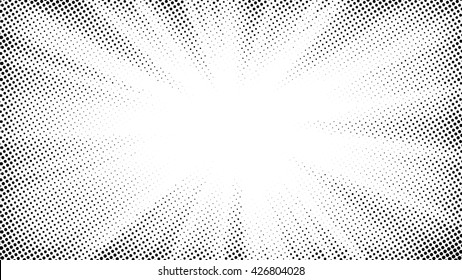 Radiant Starburst Dot Pattern – Modern Halftone Abstract Artwork for Wall Decor