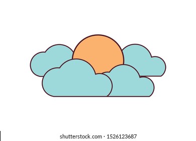 radiant sun isolated icon vector illustration design