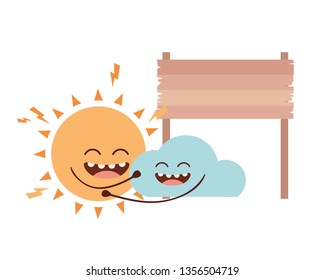 radiant sun kawaii isolated icon