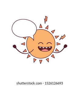 radiant sun kawaii isolated icon vector illustration design
