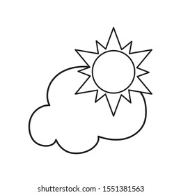radiant sun on white background vector illustration design