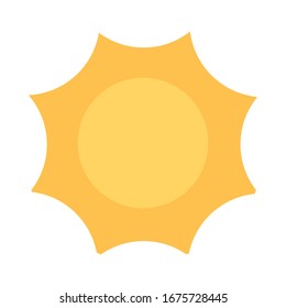 radiant sun on white background vector illustration design