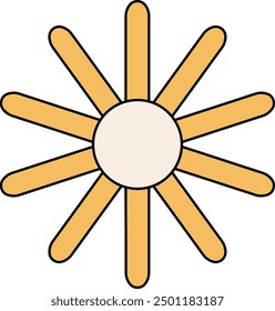 Radiant Sunburst Design with Stylized Rays