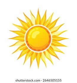 Radiant Sunburst – Stylized Yellow and Orange Sun with Sharp Rays