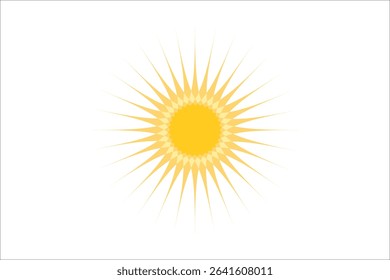 Radiant Sunburst Vector Illustration with Geometric Rays and Bright Light Effect