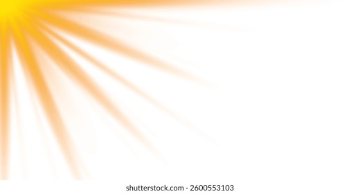 radiant sunlight effect with glowing rays, sparkling bursts, and lens flares. Perfect for Christmas designs, solar energy visuals, abstract backgrounds, and magical light effects. Vector illustration