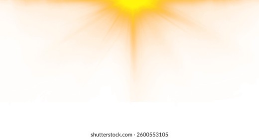 radiant sunlight effect with glowing rays, sparkling bursts, and lens flares. Perfect for Christmas designs, solar energy visuals, abstract backgrounds, and magical light effects. Vector illustration