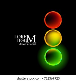 Radiant traffic light set
