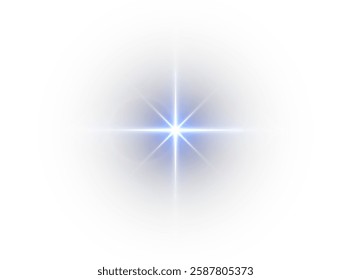 radiant white glow emanating from the center with long rays, symbolizing the sun and a powerful flash. Surrounded by shimmering particles, soft gradients blend into the background, exuding warmth