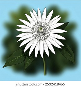 With its radiant white petals and golden center, this daisy is a stunning example of nature's artistry