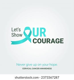 Radiate Cervical Health Hope Vector Background Awareness Posters