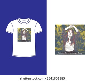 Radiate Confidence, Embrace Your Beauty Logo, icon, symbol, vector, T-shirt, eps