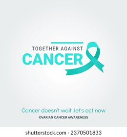 Radiate Healing. Vector Background Ovarian Cancer