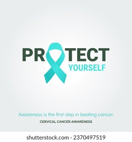 Radiate Hope against Cervical Cancer Vector Background Awareness Posters