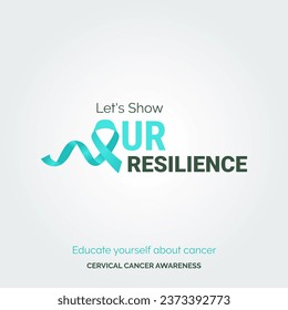 Radiate Hope against Cervical Cancer Intricate Vector Background