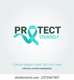 Radiate Hope. Save Lives Cervical Health with Vector Background Posters