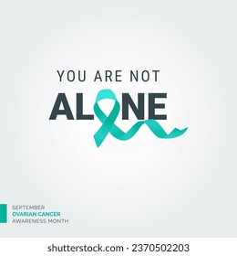 Radiate Hope in Vector Background. Ovarian Cancer