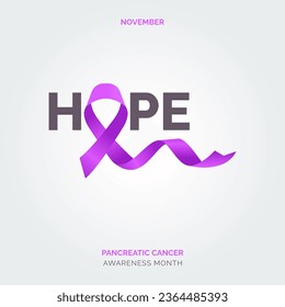 Radiate Hope in Vector Background. Pancreatic Cancer