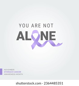 Radiate Hope in Vector Background. Stomach Cancer