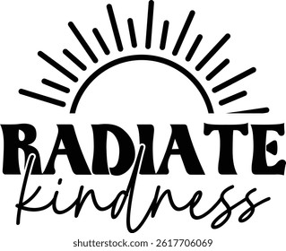 Radiate kindness design and vector file