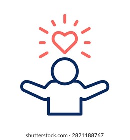 Radiate Passion Icon Element For Design