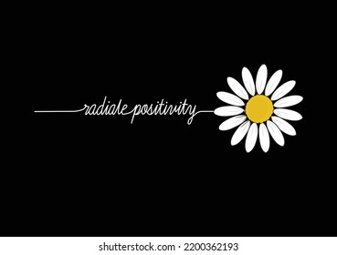 radiate positivity daisy flower vector
