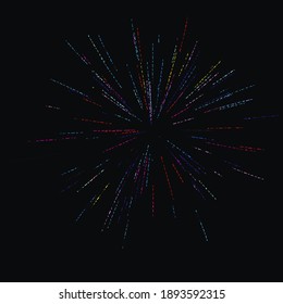 Radiating from the center of thin beams, lines. Dynamic style. Abstract explosion, speed motion lines from the middle, radiating sharp
