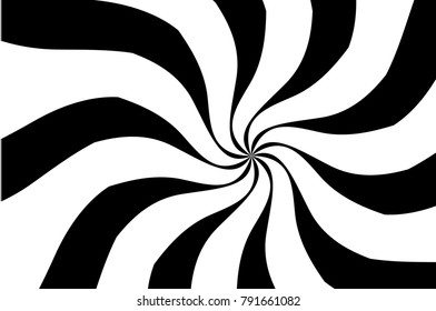 Radiating from the center of thin beams, lines. Vector illustration. Design element for logo, signs. Dynamic style. Abstract explosion, speed motion lines from the middle, radiating sharp Black, white