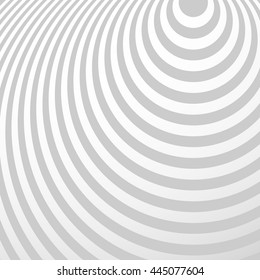 Radiating circles pattern. Creative monochrome background in square format. Ovals, ellipses in radial fashion. Radiation background.