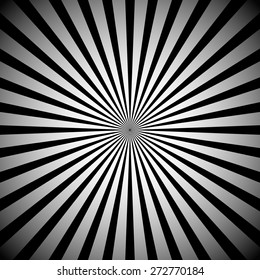 Radiating, converging lines, rays background. Known as starburst, sunburst background. Vector illustration.