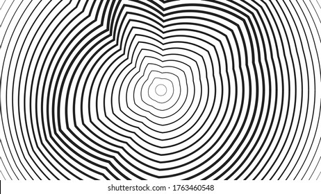 Radiating Lines in Circle Form .  Vector Illustration .Technology round Logo . Design element . Abstract Geometric ,Striped background