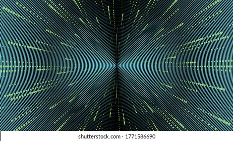 Líneas radiantes y puntos de semitono en forma circular .  Ilustración vectorial. Resumen Geométrico ,Fondo a rayas