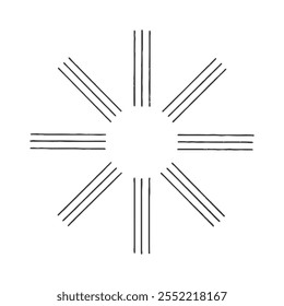 Líneas de radiación para un diseño geométrico minimalista