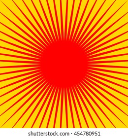 Radiating lines starburst pattern. Radial rays, beams. Abstract circular background with converging lines at center. Vector illustration.