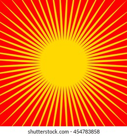 Radiating lines starburst pattern. Radial rays, beams. Abstract circular background with converging lines at center. Vector illustration.