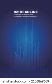 Radiating up the luminous lines of the Internet velocity vector background